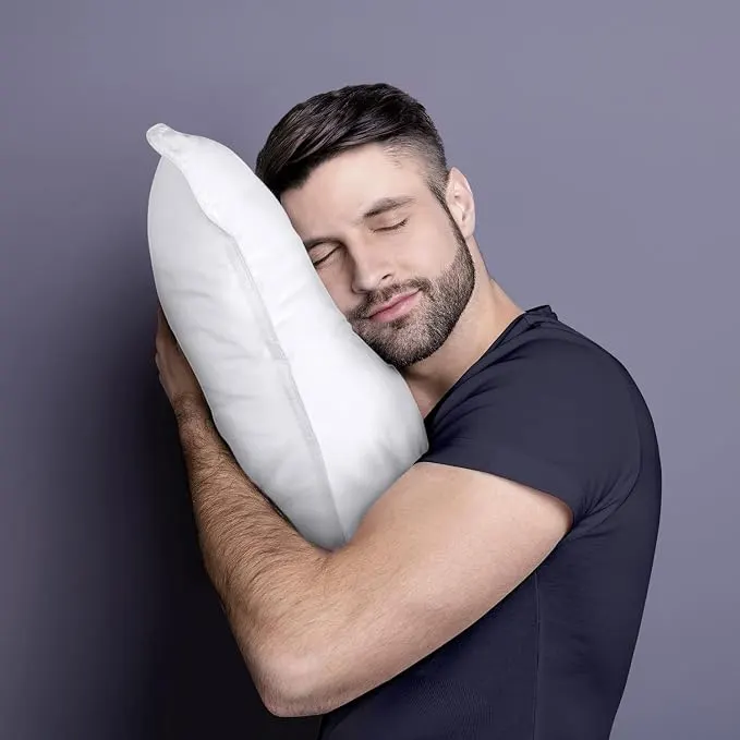1 - Utopia Bedding Oreillers 60x60cm Lot de 2, Coussins de Lit Blanc, photo 3