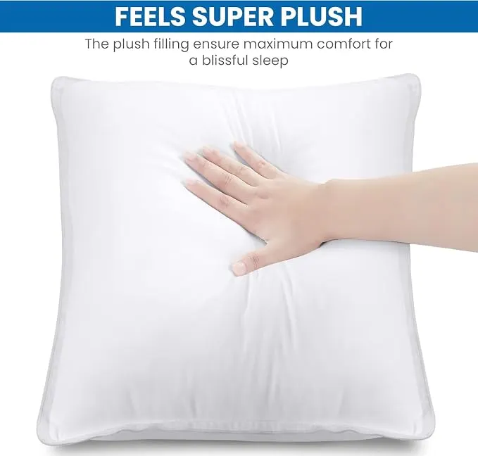 2 - Utopia Bedding Oreillers 60x60cm Lot de 2, Coussins de Lit Blanc